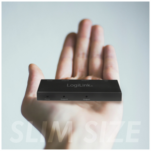 LogiLink HDMI-Splitter CV0140, Ultra Slim, 4K Pro 1 zu 2x Splitter - Produktbild 2