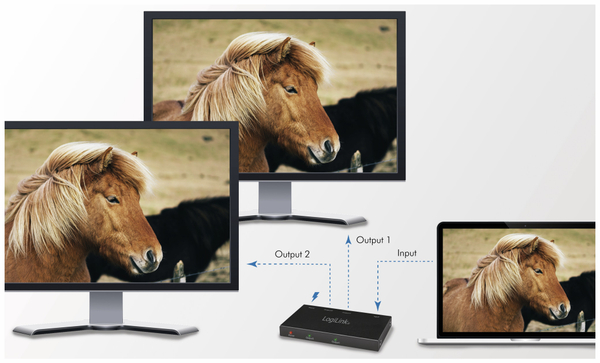 LogiLink HDMI-Splitter CV0140, Ultra Slim, 4K Pro 1 zu 2x Splitter - Produktbild 9