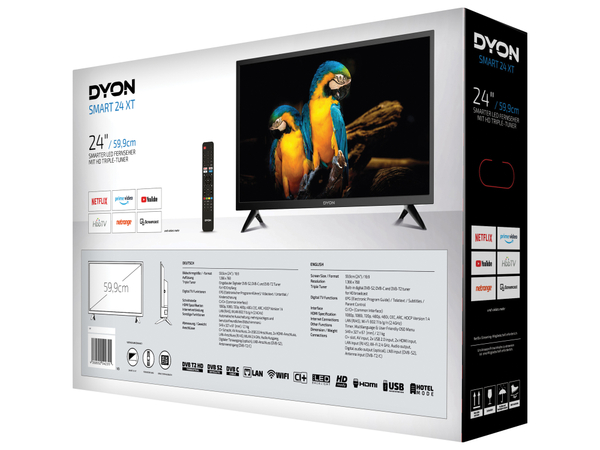 DYON LED-TV Smart 24 XT, EEK F, 60 cm (23,6&quot;), schwarz - Produktbild 3