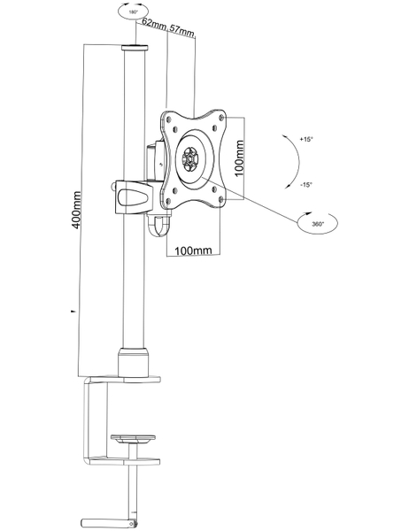 GOOBAY Monitorhalterung Basic M Single, 13...32&quot; (33...81 cm) - Produktbild 7