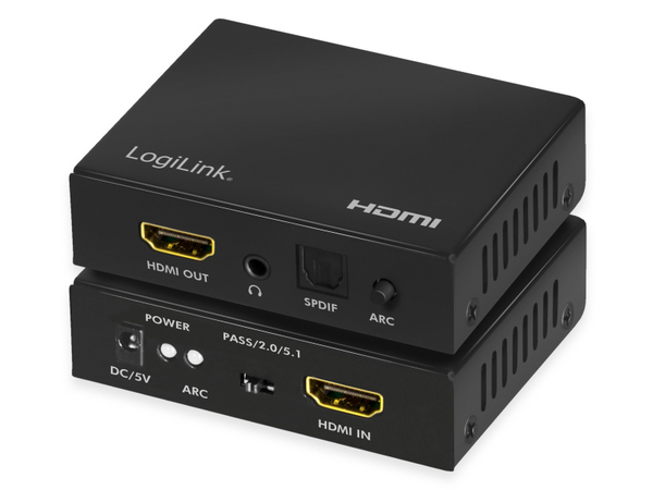 LOGILINK HDMI-Audio-Extraktor HD0055, 2CH/5.1CH, 4K/60 Hz - Produktbild 3