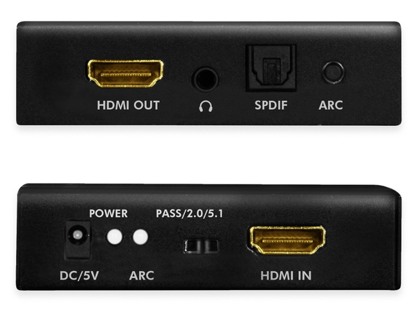 LOGILINK HDMI-Audio-Extraktor HD0055, 2CH/5.1CH, 4K/60 Hz - Produktbild 5
