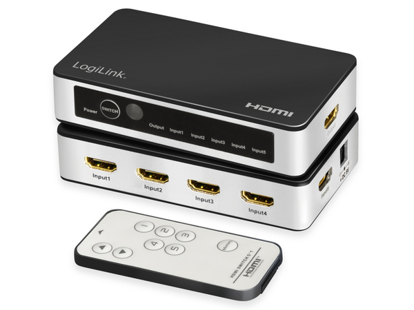 LogiLink HDMI-Switch HD0048, 5x1-Port, 4K/60 Hz - Produktbild 3