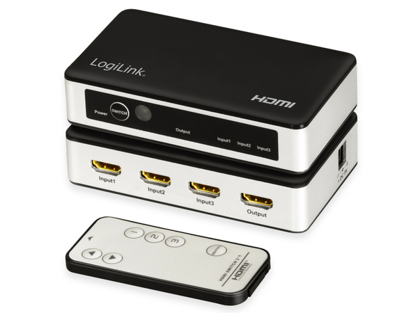 LOGILINK HDMI-Switch HD0044, 3x1-Port, 4K/60 Hz - Produktbild 3