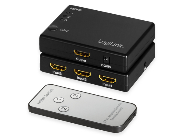LOGILINK HDMI-Switch HD0042, 3x1-Port, 1080p/60 Hz - Produktbild 3