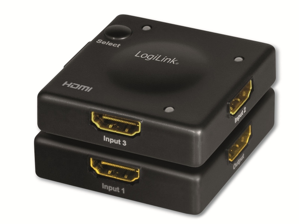 LOGILINK HDMI-Switch HD0041, 3x1-Port, 1080p/60 Hz, Mini - Produktbild 3