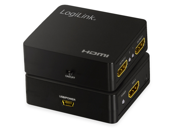 LOGILINK HDMI-Splitter HD0032, 1x2-Port, 4K/60 Hz, Downscaler, klein - Produktbild 3