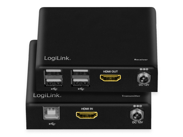 LogiLink HDMI-Extender -Set over IP HD0027, 4x USB-A, 50 m, 1080p/60 Hz - Produktbild 7