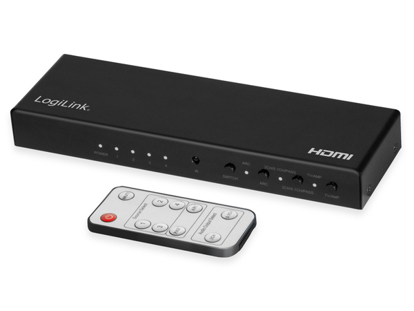 LOGILINK HDMI-Switch HD0046, 4x1-Port, 4K/60 Hz