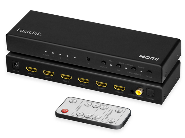 LOGILINK HDMI-Switch HD0046, 4x1-Port, 4K/60 Hz - Produktbild 3