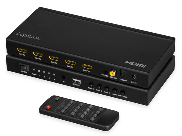LOGILINK HDMI-Switch HD0052, 4x1-Port, 4K/60 Hz - Produktbild 3