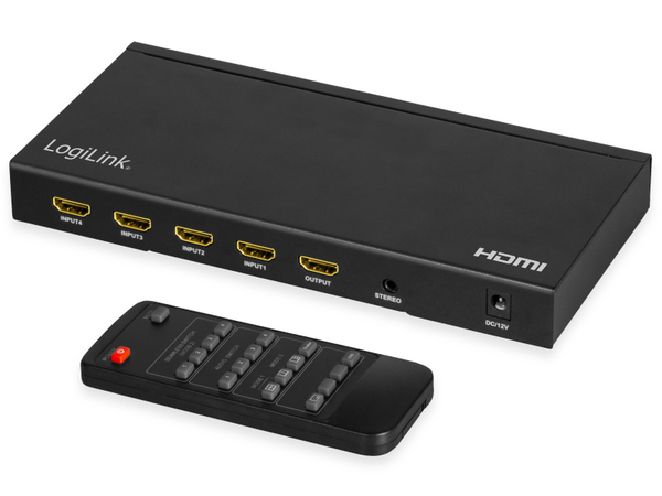 LOGILINK HDMI-Switch HD0053, 4x1-Port, 4K/30 Hz
