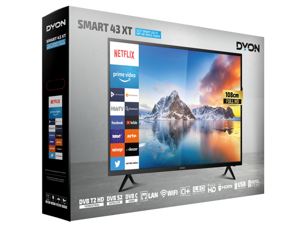DYON LED-TV Smart 43 XT, 108 cm (43&quot;), EEK F, FullHD - Produktbild 2