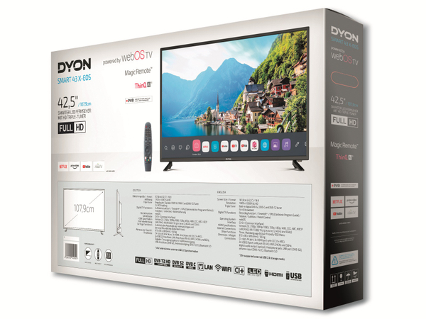 Dyon LED-TV Smart 43 X-EOS, 108 cm (43&quot;), EEK F, FullHD - Produktbild 5