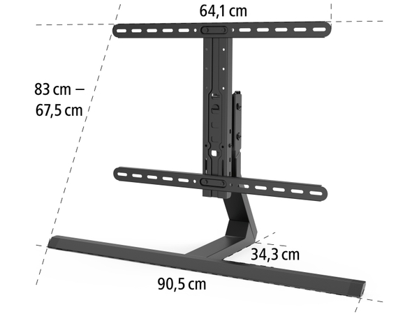 HAMA TV-Standfuß Design, 165 cm (65&quot;), schwarz - Produktbild 5