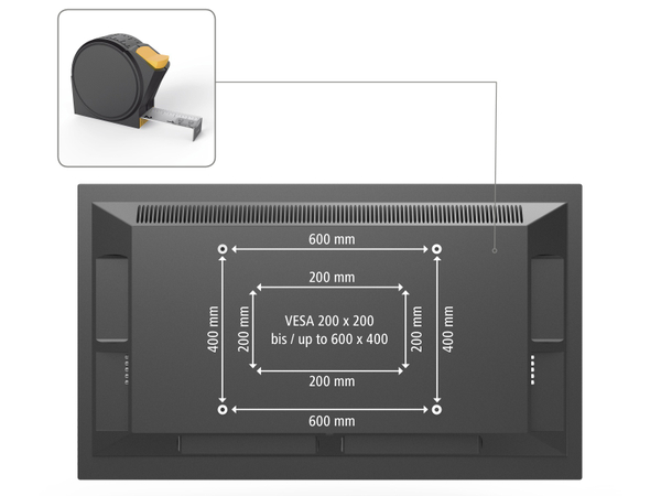 HAMA TV-Standfuß Design, 165 cm (65&quot;), schwarz - Produktbild 6