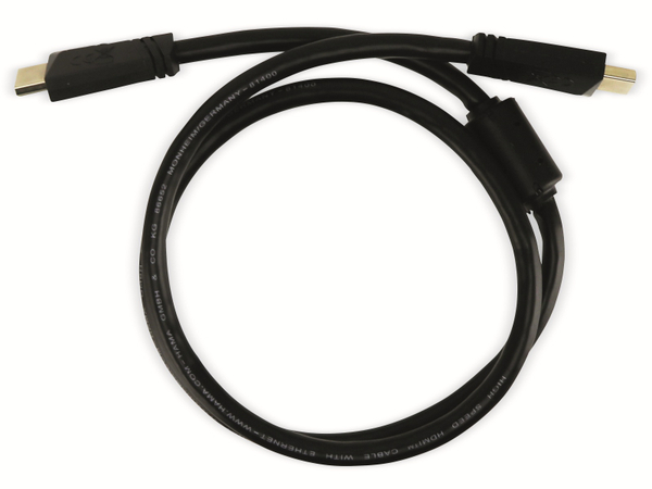 HAMA HDMI-Kabel 0,75 m, Ferrit, schwarz
