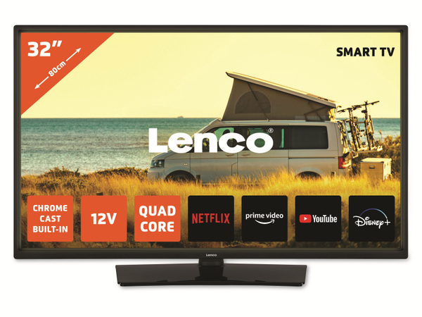 LENCO LED-TV LED-3263BK, 81 cm (32&quot;), EEK:F, 16:9 Bildschrim, DVB-T/T2/S2/C