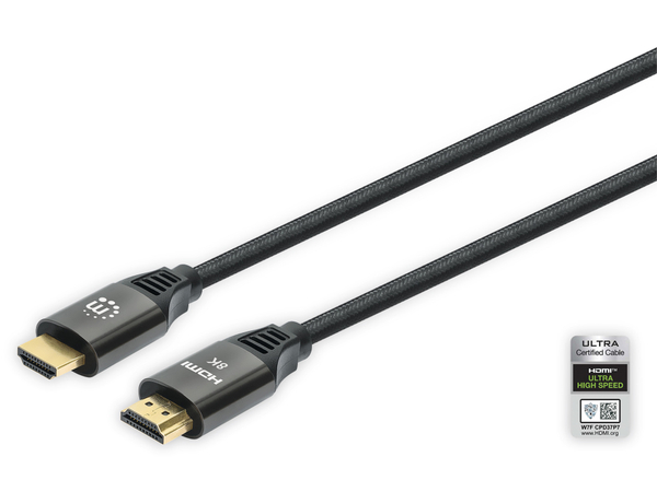 MANHATTAN Ultra HDMI-Kabel, 2 m, schwarz
