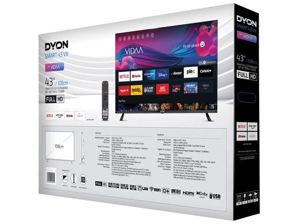 DYON LED-TV Smart 43 VX, 109,2 cm (43&quot;), EEK: E, FullHD - Produktbild 2