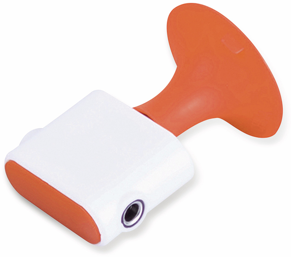 Kopfhörer-Splitter, 3,5 mm, Saugnapf, orange - Produktbild 2
