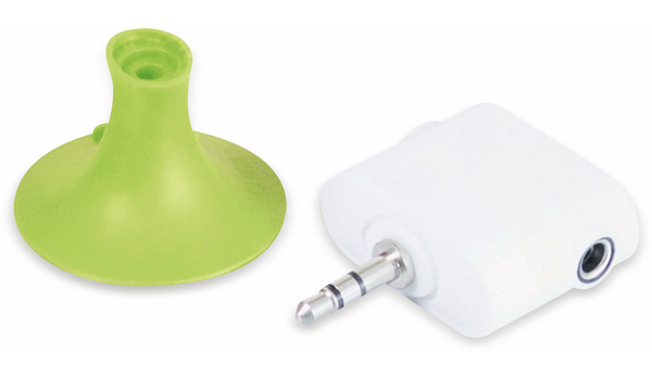 Kopfhörer-Splitter, 3,5 mm, Saugnapf, grün - Produktbild 3