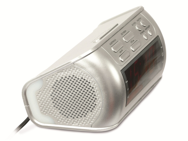 Uhrenradio mit Audio-Eingang, silber, B-Ware - Produktbild 3