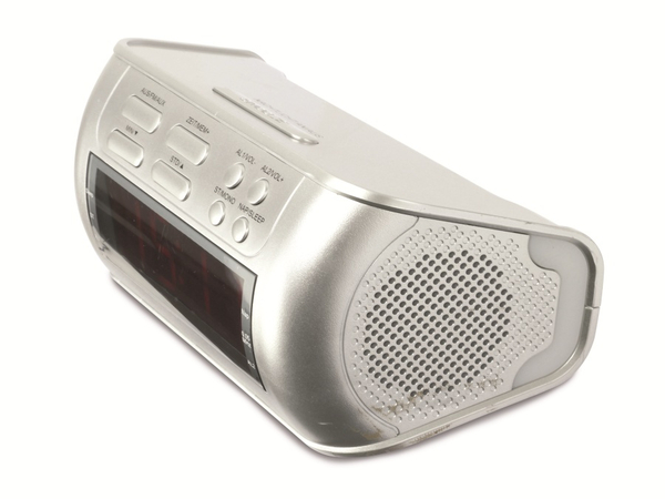Uhrenradio mit Audio-Eingang, silber, B-Ware - Produktbild 4