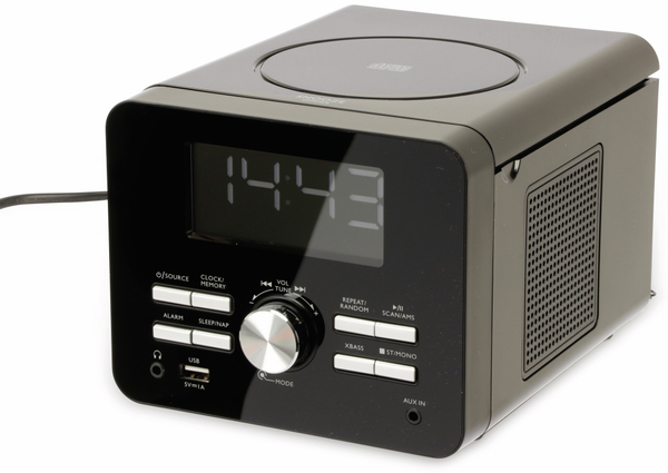 Uhrenradio CDR 274 mit CD-Player, schwarz, B-Ware - Produktbild 2