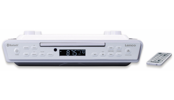 LENCO Küchenunterbauradio KCR-150, weiß, UKW, CD, Bluetooth