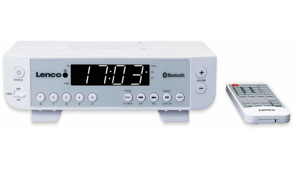LENCO Küchenunterbauradio KCR-100, weiß, UKW, Bluetooth