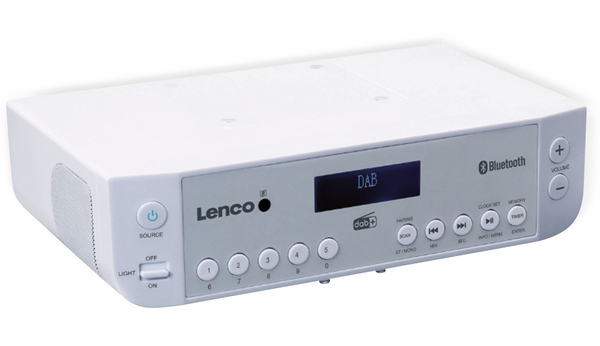 Lenco Küchenunterbauradio KCR-200WH, DAB+, Bluetooth, weiss - Produktbild 2