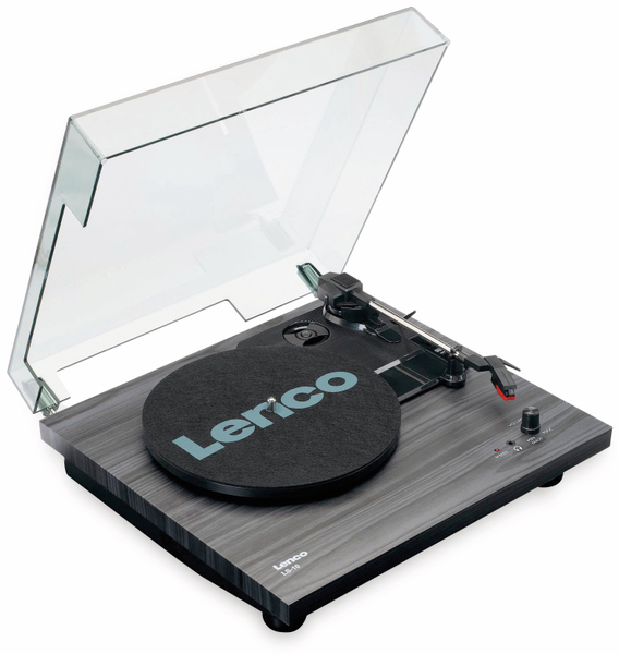Lenco Plattenspieler LS-10, schwarz, mit integrierten Lautsprechern - Produktbild 3