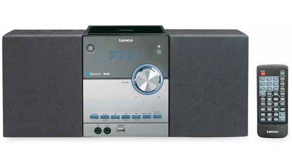 Lenco Stereoanlage MC-150, schwarz, DAB+, Bluetooth, CD, USB