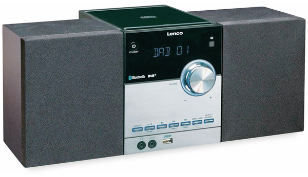 Lenco Stereoanlage MC-150, schwarz, DAB+, Bluetooth, CD, USB - Produktbild 2