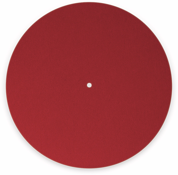 DYNAVOX Plattentellerauflage PM2, rot, Filz - Produktbild 2