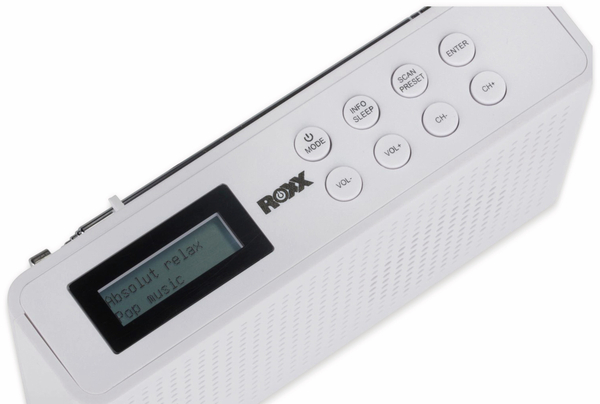 ROXX DAB Radio DAB 201, DAB+, Akku, weiß - Produktbild 3
