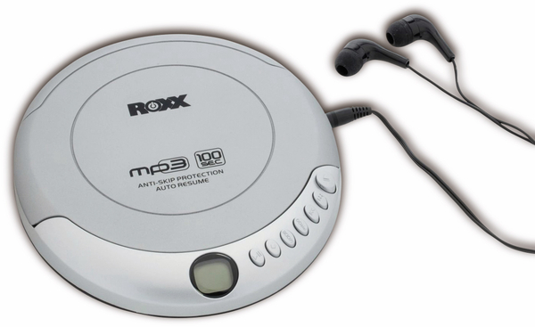 ROXX Portabler CD-Player PCD 501, silber