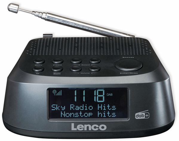 LENCO DAB+/FM Uhrenradio CR-605BK, schwarz - Produktbild 2