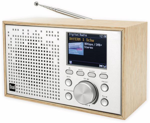 Dual DAB+/UKW Radio DCR 100, Bluetooth, Holzgehäuse