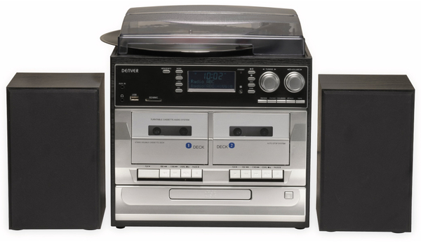 DENVER Stereoanlage MRD-166, DAB+/FM, CD-Player, Turntable, Dual Cassettendeck - Produktbild 2