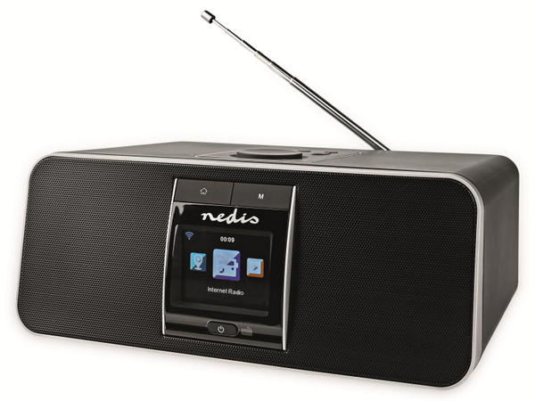 NEDIS Internetradio RDIN5005BK, 42 W, DAB+/FM, Bluetooth, schwarz