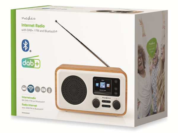 NEDIS Internetradio RDIN2000WT, 7 W, DAB+/FM, Bluetooth - Produktbild 3