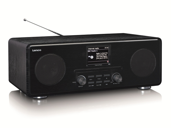 LENCO Internetradio DIR-260BK, DAB+/FM, CD-Player, Bluetooth, schwarz - Produktbild 2