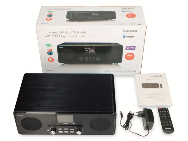 LENCO Internetradio DIR-260BK, DAB+/FM, CD-Player, Bluetooth, schwarz - Produktbild 3