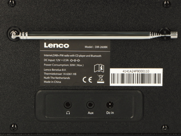 LENCO Internetradio DIR-260BK, DAB+/FM, CD-Player, Bluetooth, schwarz - Produktbild 11