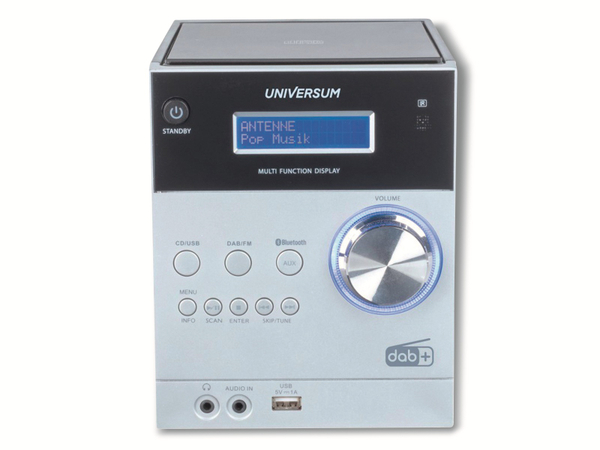 Universum Stereoanlage MS 300-21, CD, DAB+ Radio, Bluetooth, USB, silber - Produktbild 3
