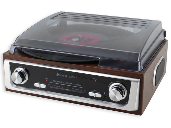 SOUNDMASTER Plattenspieler PL196H, UKW Radio, integrierte Lautsprecher - Produktbild 4