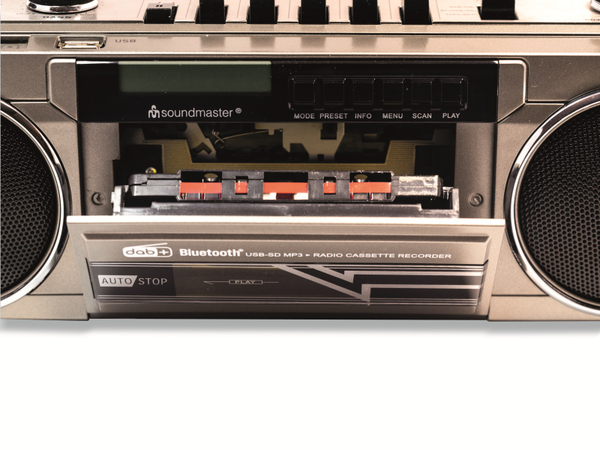 SOUNDMASTER Radiokassettenrekorder SRR70TI, DAB+, Retro-Design, Stereo - Produktbild 2