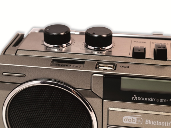 SOUNDMASTER Radiokassettenrekorder SRR70TI, DAB+, Retro-Design, Stereo - Produktbild 3